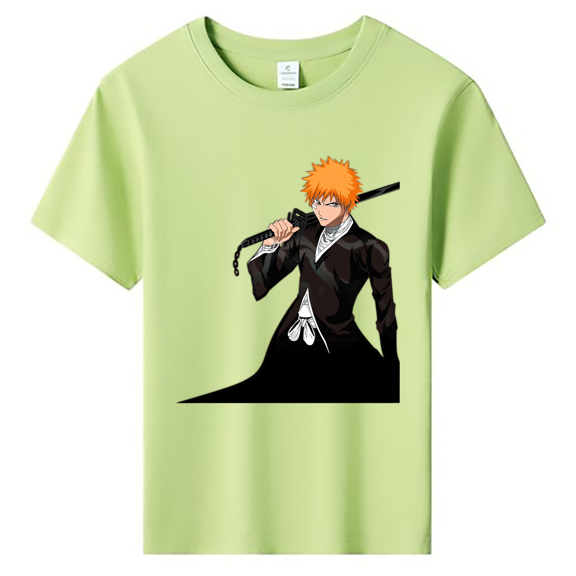 （画像用） ブリーチ 黒崎一護（くろさき いちご）BLEACH Kurosaki Ichigo 綿100％キッズTシャツ（フロントプリント）